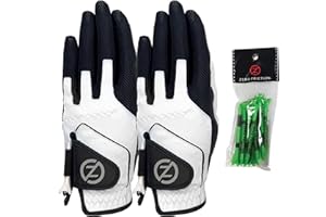 ProsourceFit Zero Friction Junior - Guantes de Golf sintéticos para Mano Izquierda, Paquete de 2, Talla única, Color Blanco