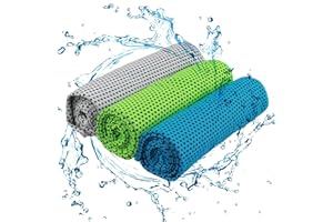 Tioamy Toalla de enfriamiento deportiva, toalla de hielo de secado rápido, manta fría de microfibra, absorción de sudor, toalla fría instantánea, envoltura para el cuello, para correr, natación, yoga,