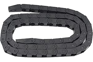 Befenybay R18 Internal Size 7X7mm 1Meter Length Black Plastic Flexible Drag Chain Cable Wire Carrier Closed Type for 3D Printer and CNC Machines (7mmX7mm- Close)