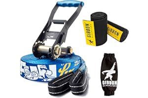 Gibbon Slacklines Fun Line con Treewear Slackline-Set, Sin género, Blue, L