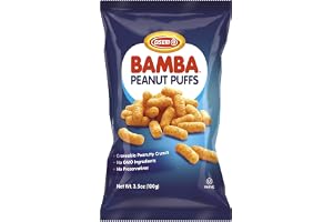 Osem Bamba helt naturliga jordnötssnacks puffar – jordnötssmaksatta mellanmål, 100 g (paket med 12)