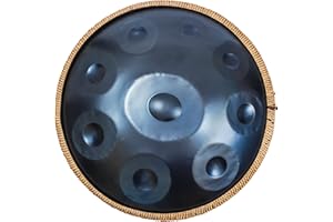 KELIODY Blue Harmonic Handpan, tamburo a mano in D-Moll, 9 toni, 22 pollici, con custodia, percussioni per la guarigione del suono, meditazione personale, yoga