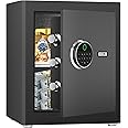 HSGCJS Biometric Fingerprint Safe, Home Safe Box with full Digital Keypad,Security Safe For Home,Office and Hotel-1.93 Cubic Feet