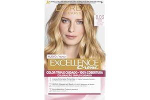 L'ORÉAL PARIS L'Oreal Paris Excellence Crema Color Triple Cuidado, Aromático, 8.03 Rubio Divino, 1 Unidad (Paquete de 1)