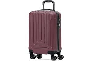 Flight Knight Premium Hard Shell Lightweight Cabin Suitcase - 8 Spinner Wheels - Built-in TSA Lock & USB Port - Luggage Approved for Over 100 Airlines Including easyJet, Ryanair & Jet2-55x35x20cm
