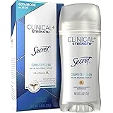 Secret Clinical Strength Deodorant and Antiperspirant for Women, Invisible Solid, Completely Clean, 2.6 Oz.