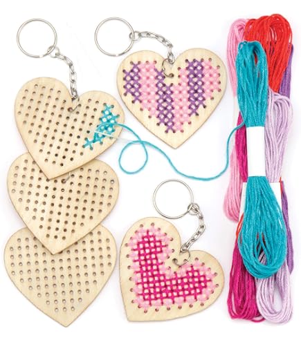 Kit Tapis Magique Points De Croix Baker Ross - Loisir Créatif Enfants Avec Fil Et Aiguille (Lot De 5)