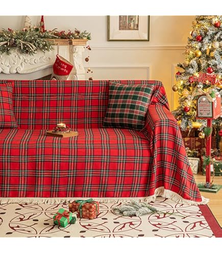 Highdi Telo Copridivano Natale Babbo Natale In Ciniglia - 180x300 Cm
