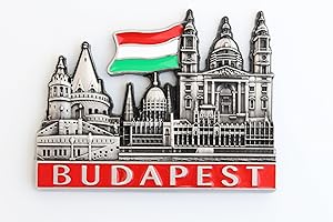 DESIGNO Budapeszt (Węgry) - metalowy magnes na lodówkę 3D do lodówki kuchennej - unikalny stylowy design świąteczny upominek prezent