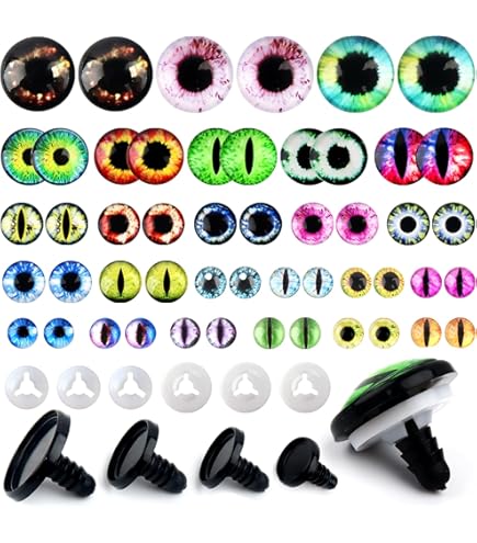 20 Stück Sicherheitsaugen 10mm - Leuchtende Puppenaugen Für Plüschtiere & Basteln