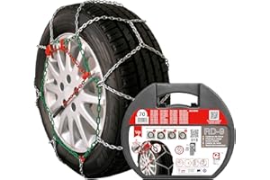 RD-9 VIP RD9 - Metal Snow Chains RD9 mm, Size 70, Set of 2 with Gloves Included