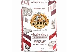 Antimo Caputo Farine de chefs (lot de 10) sacs de farine de 1 kg chacun, il Mulino di Napoli, farine à pizza