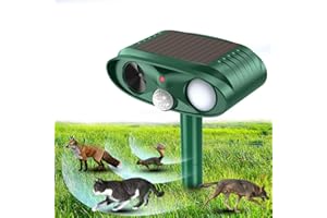 MAGESH Cat Repellent for Gardens uk with Solar Powered Cat Repellent Ultrasonic PIR SensorIP54 Waterproof Dog Repellent Outdoor Squirrel Repellent