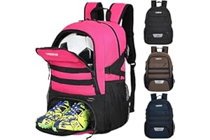 LARIPOP Large Soccer Bag- Youth Soccer Backpack & Bags for Basketball, Volleyball & Football Sports Bag Separate Cleat Shoe and Ball Compartment.