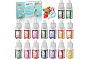 HXDZFX Coloranti Alimentari Liposolubile - 16 Colori Concentrati Colorante Alimentare Liposolubile, Colore Alimentare per Cioccolato, Torte, Crema, Pasticceria, Glassa, Gelato - (Per Flacone 6ml)