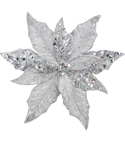 LFDecor 10Pcs Kerst Glitter Bessen Stengels, Kunstmatige
