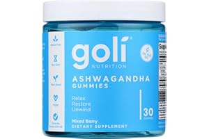 Goli Ashwagandha KSM-66 Gummies | Stress, Sleep & Mood Support | Mixed Berry | Vitamin D, Vegan, Plant Based, Non-GMO, Gluten Free, Gelatin Free | Relax. Restore. Unwind. | Goli On The Go, 30 Gummies