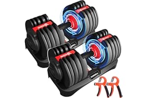 HAKENO 2x24 kg/40 kg Adjustable Dumbbells 15 in 1 Dumbbell Set Adjustable Space-saving Dumbbells, Strength Training and Home Training Variable Weights Space Saving (24-40 kg)