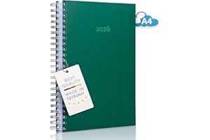 EDITION CUMULUS Kalendarz 2023 Gruby - ZIELONY - Oprawa spiralna - Jedna strona dziennie - Agenda biurowa - Agenda projektów, harmonogram czasu