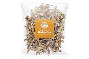 Pets Purest Pattes de Poulet pour Chiens - Friandises à Mâcher Pieds de Poulet Séchés à l'Air - pour Tous Les Ages, y Xompris Les Xhiots et Les Chiens Agés - Céréales Saines - sans Gluten ni Lactose