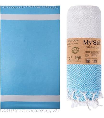 Bonamaison 100% Cotone Peshtemal, Asciugamano Turco, Asciugamano per Hammam, Fouta Ideale per Sauna, Spa, Bagno, Yoga e Spiaggia, 90x180 Cm | Leroy Merlin