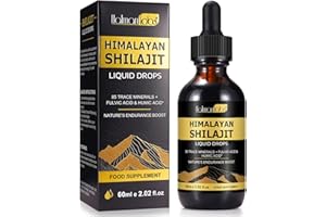 TAMIODFO Shilajit Drops, Natural Shilajit from Himalayan, Shilajit Resin with 85+Trace Minerals and Fulvic Acid, Himilayan Shalajit Resin(60ml)