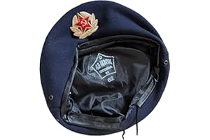Ganwear Insigne de béret Militaire Bleu foncé Uniforme de l'armée Russe de Style soviétique de l'URSS