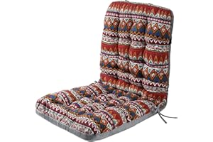 EDIMENS High Back Chair Seat Support Cushion,Recliner Cushions Outdoor Garden Patio Seat Cushion with Backrest Low Back Pain Relief Thick Large Lightweight Patio Seat Pads for Home Office Garden Chair