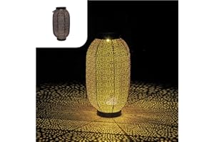 Gadgy Solarlaterne für Außen Wasserdicht | Laterne für draußen Groß | Terassendeko Balkon deko | Solarlampe für Außen Deko | Solarlichter Solar Laterne Gross | Gartendekoration | Led Laterne für Außen
