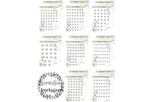 Sugeru 24pcs Budget Planner Deutsch-A6,Sparchallenge Budgetplaner,Budget Planner Zubehör, mit 2€, 5€, 10€, 20€, 50€, Kleingeld, 52 Wochen, 100 Wochen, Sparchallenges (Eukalyptus)