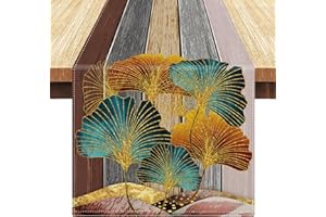 LRartdeco Runner Tavola Grigio Runner Tavolo Rustico Retrò Runner da Tavolo Lavabile Runner per Il Tavolo per Matrimoni Festa Cucina Tavolo da Pranzo Decorazione, 40x140cm