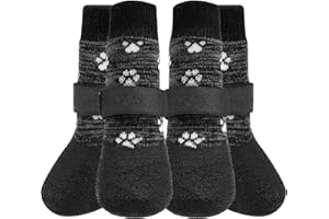 KOOLTAIL rutschfeste Hundesocken ¨C Outdoor-Hundeschuhe wasserdichte Hundeschuhe Pfotenschutz mit Gurt Traktionskontrolle f¨¹r Hartholzb?den