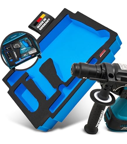 Makita E-17790 SDS-PLUS Bohrer-Meißel-Set 17-teilig im MAKPAC, 12x Hammerbohrer 5-14 mm, 2x Spitzmeißel, 2x Flachmeißel, 1x Breitmeißel, für Beton und Mauerwerk