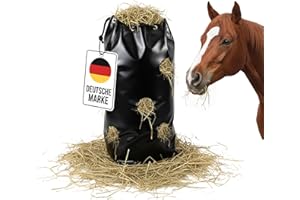 Dönges Haybag Heubeutel Heunetz Heusack Heutasche Futterbeutel mit 8 cm Löchern Rauhfutterbehälter Beschäftigungssack Aufbewahrungsbeutel ca. 9 kg Füllmenge