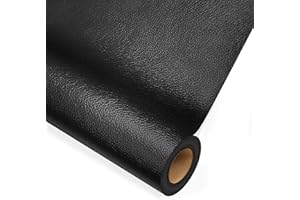 HENGRONGSHEN Pelle Adesiva per Riparazioni, Ecopelle Adesiva, Kit Riparazione Pelle Similpelle Adesiva,Finta Pelle Adesiva per Divano, Sedile Auto, Mobili, 40 X 100cm, Nero