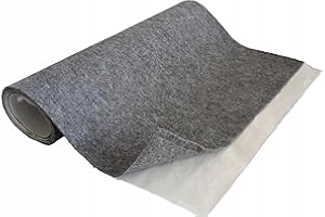 TAPHICEROS Rouleau de Tissu en Feutre Autocollant, Gris, 50cm x 150cm 2mm, Matériau de rembourrage, Vendu au mètre, Tissu de revêtement de garniture intérieure pour L'Artisanat, Auto, DIY
