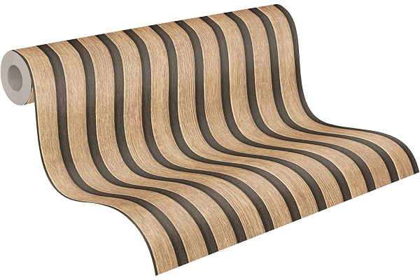 A.S. Création PintWalls II papier peint intissé avec motif de lambris 0,53 x 10,05 m - beige, marron - papier peint imitation bois Made in Germany - 391091