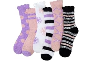 Justay Sowarm Damskie przytulne skarpety, puszyste skarpety, zimowe skarpety 39-42, skarpety domowe, ciepłe skarpety do łóżka, koralowy polar, pluszowe skarpety, prezenty dla kobiet