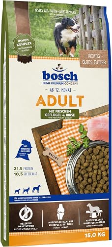 Bosch HPC Adult with Fresh Poultry and Millet Dog Dry Food for Adult Dogs of All Breeds
