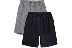 YoungSoul Kids Jersey Shorts Set of 2 Boys Girls Summer Casual Jogger Shorts