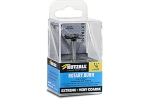 Kutzall Extreme Fresa a Ruota da Taglio, Albero da 1⁄8", Grana Molto Grossa - Accessorio Falegnameria per Attrezzi Dremel, Foredom, Milwaukee. Carburo di Tungsteno Abrasivo, (19mm) X (3.1mm) RSX-34-EC