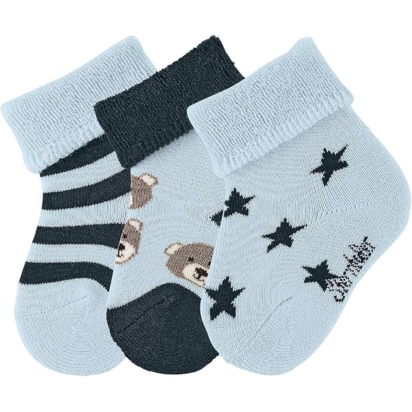 Sterntaler Baby-Socken 3er-Pack – Jungen Söckchen Mit Ringelmotiv, Weich, Kuschelig, Mit Umschlagbund, GOTS-zertifiziert