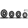 Signature Fitness Olympic 2-Inch Cast Iron Plate Weight Plate for Strength Training and Weightlifting, Multiple Sizes