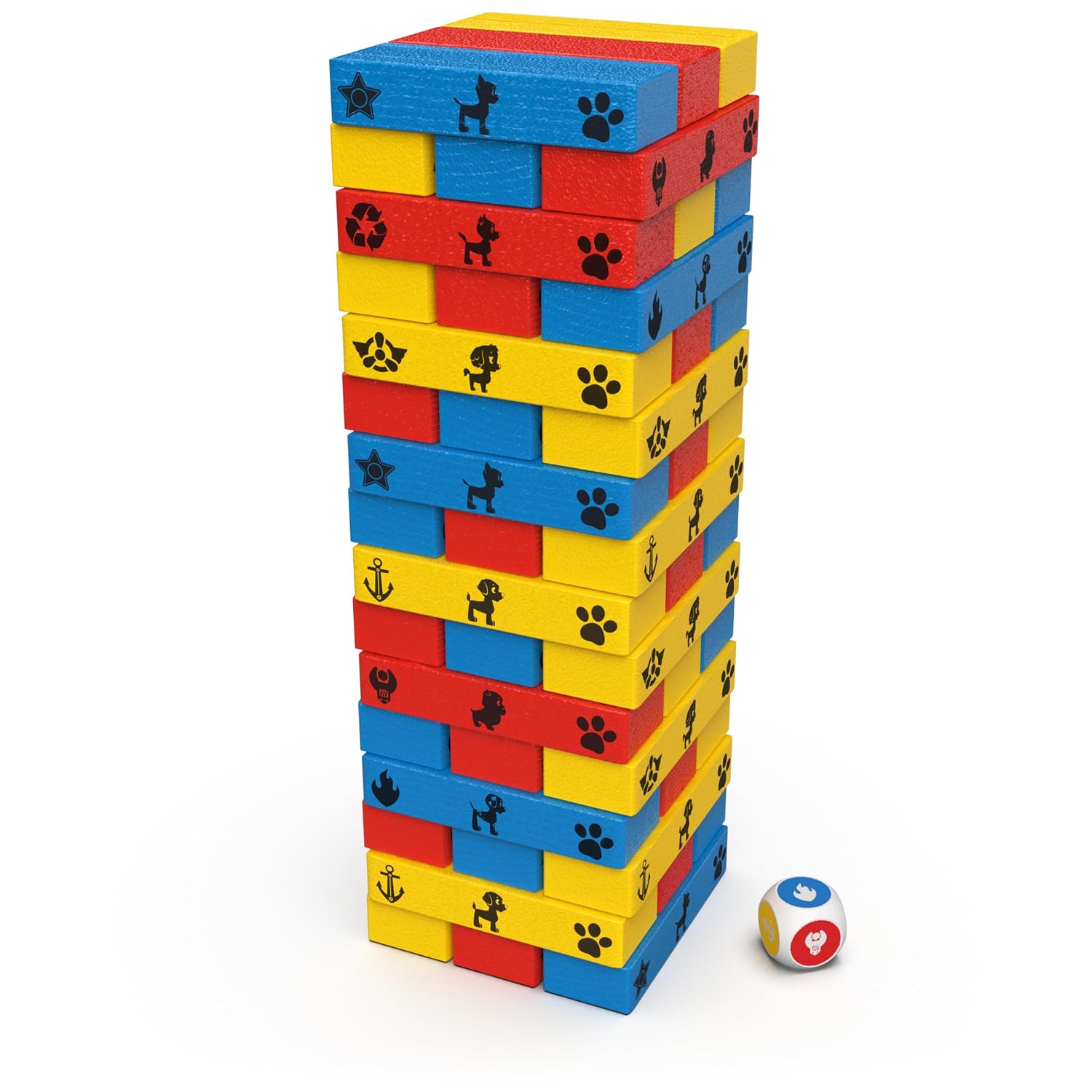 Spin Master Games Patrulla Canina Torre Madera Juego de Equilibrio +5 Años | Torre de madera Patrulla Canina para 1-4 jugadores con bloques de colores. Juego de equilibrio desde 5 años.