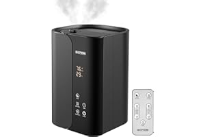 Steinborg® Luftbefeuchter 5 Liter Ultraschall Vernebler mit Fernbedienung Luftreinigungsgerät Luftreiniger Hygrometer LED-Touch-Display ultra leise leistungsstark 350ml/h Öl Aroma Fach Timer Auto-Stop