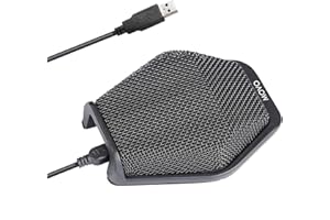Movo MC1000 Microfono USB da Conferenza per Computer Desktop e Laptop con 180° / 6m Lungo Raggio d'Azione Compatibile con Windows e Mac per la Dettatura, Registrazione, YouTube, Conference Call
