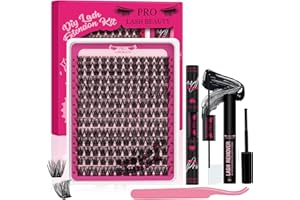 PRO LASHBEAUTY PRO Pojedyncze rzęsy, 168szt DIY Cluster rzęsy pojedyncze rzęsy, indywidualne rzęsy, przedłużanie rzęs, zwiększanie objętościowe(Into You-01)