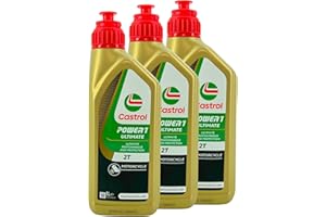 ‎CASTROL BUNDLE Castrol Power 1 Racing 2T Motorrad Motor, cas-2240–7176–3 – 3 x 1L = 3 Liter