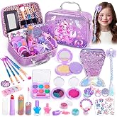 Hohosunlar Kit Maquillaje para Ni&ntilde;as, Sirenas Juguetes Ni&ntilde;as, Estuche Maquillaje Ni&ntilde;as Lavable y No T&oacute;xico, Cola de Sirena Bo