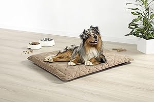 Quantum Interior by Maxland Wärmekissen für Hunde Thinsulate, Liegematte, Haustierkissen, Schlafplatz, Haustierbett, Hundematte 92x74cm (Nougar)